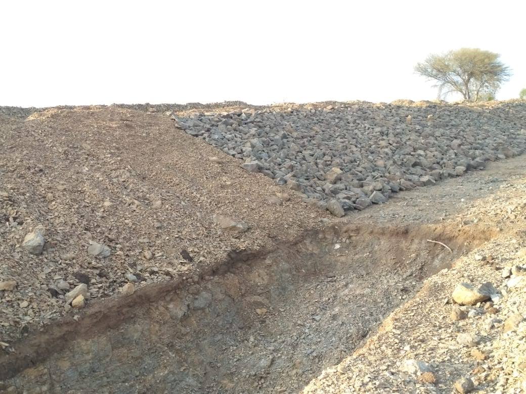 Gabion Compound Wall - Side View